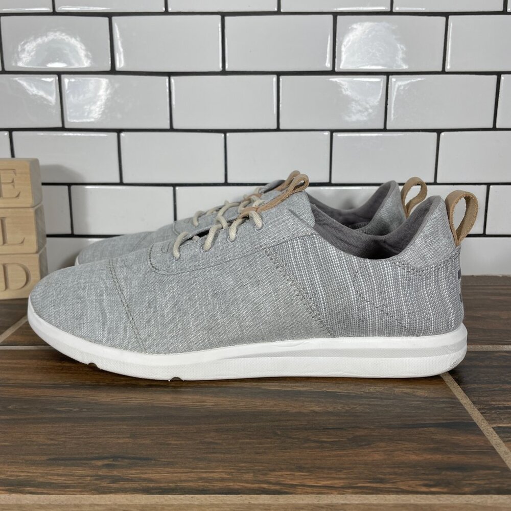 Toms Cabrillo Shoes Womens Size 12 Drizzle Grey Chambrey Mix Casual Sneaker